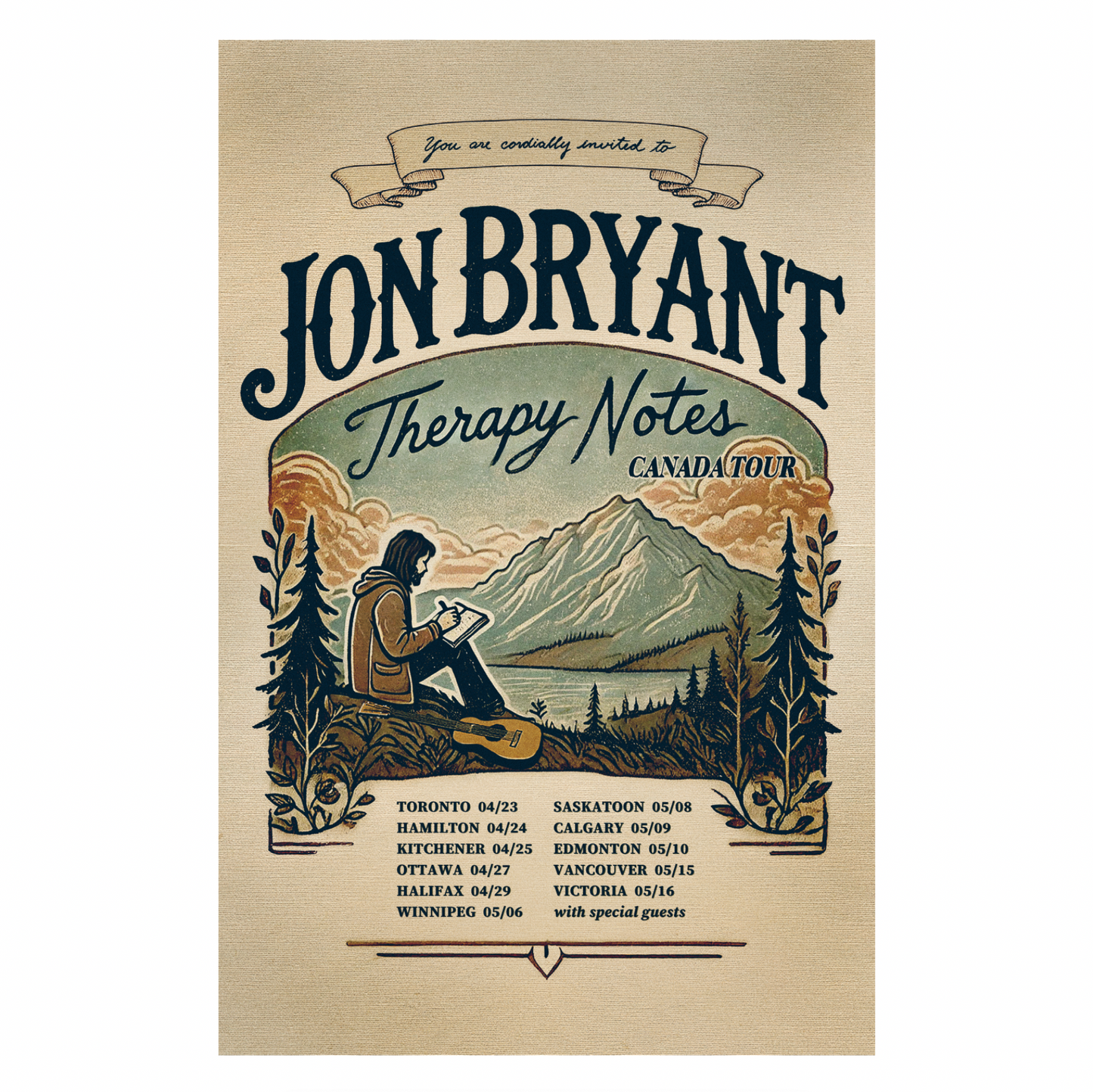 Limited Edition *SIGNED* Therapy Notes Tour Poster
